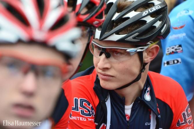 Lance Haidet readies for a race in Belgium.