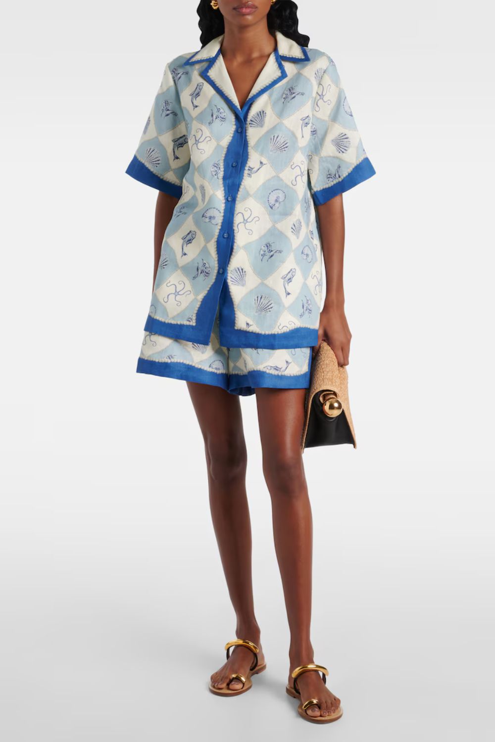 Alemais Pia printed linen shirt