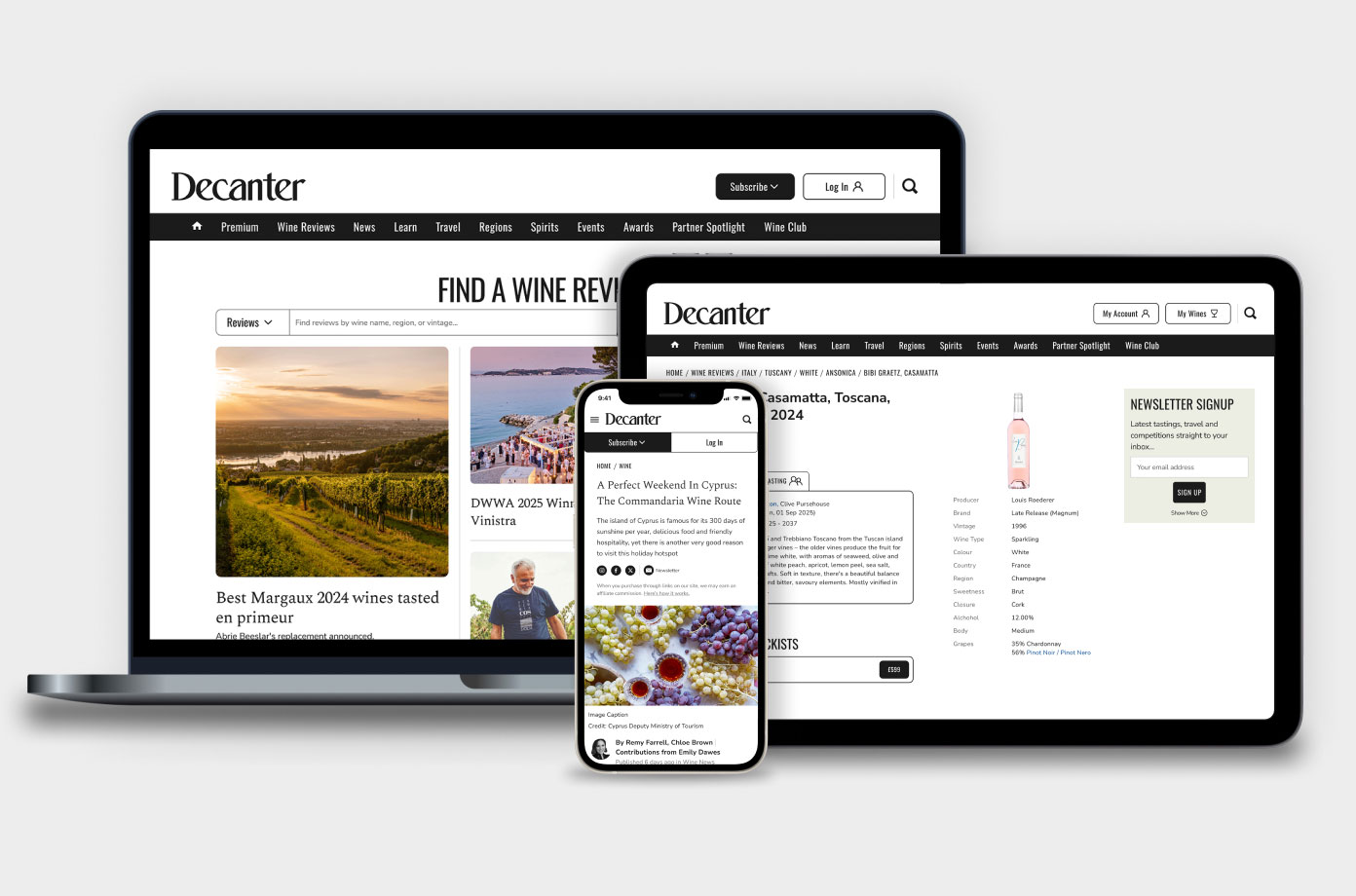 decanter premium digital devices