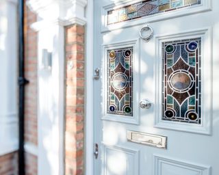 Bespoke Front Door with stained glass