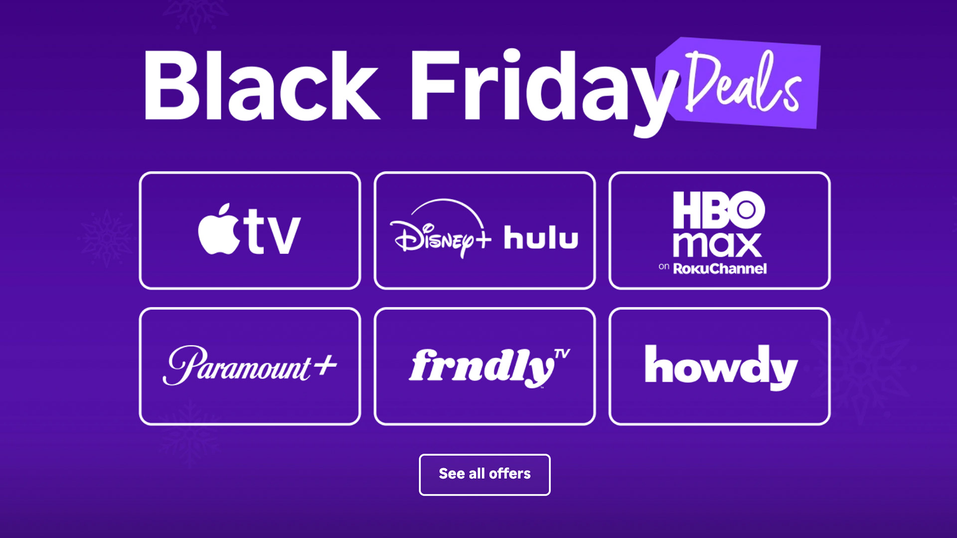 A Black Friday promotion for Roku streaming deals