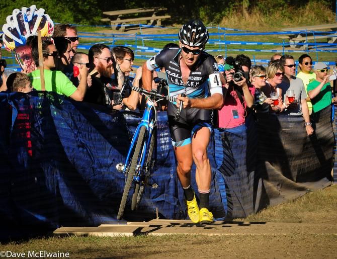 Jamey Driscoll (Raleigh Clement) leading on lap two