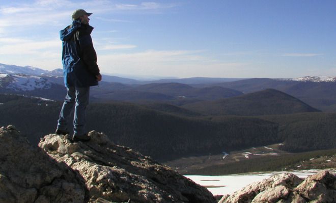 Man on mountain 