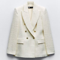 Textured Double Breasted Blazer, £65.99 | Zara