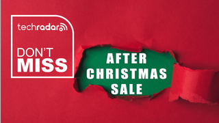 After Christmas sales banner on a TechRadar deals badge