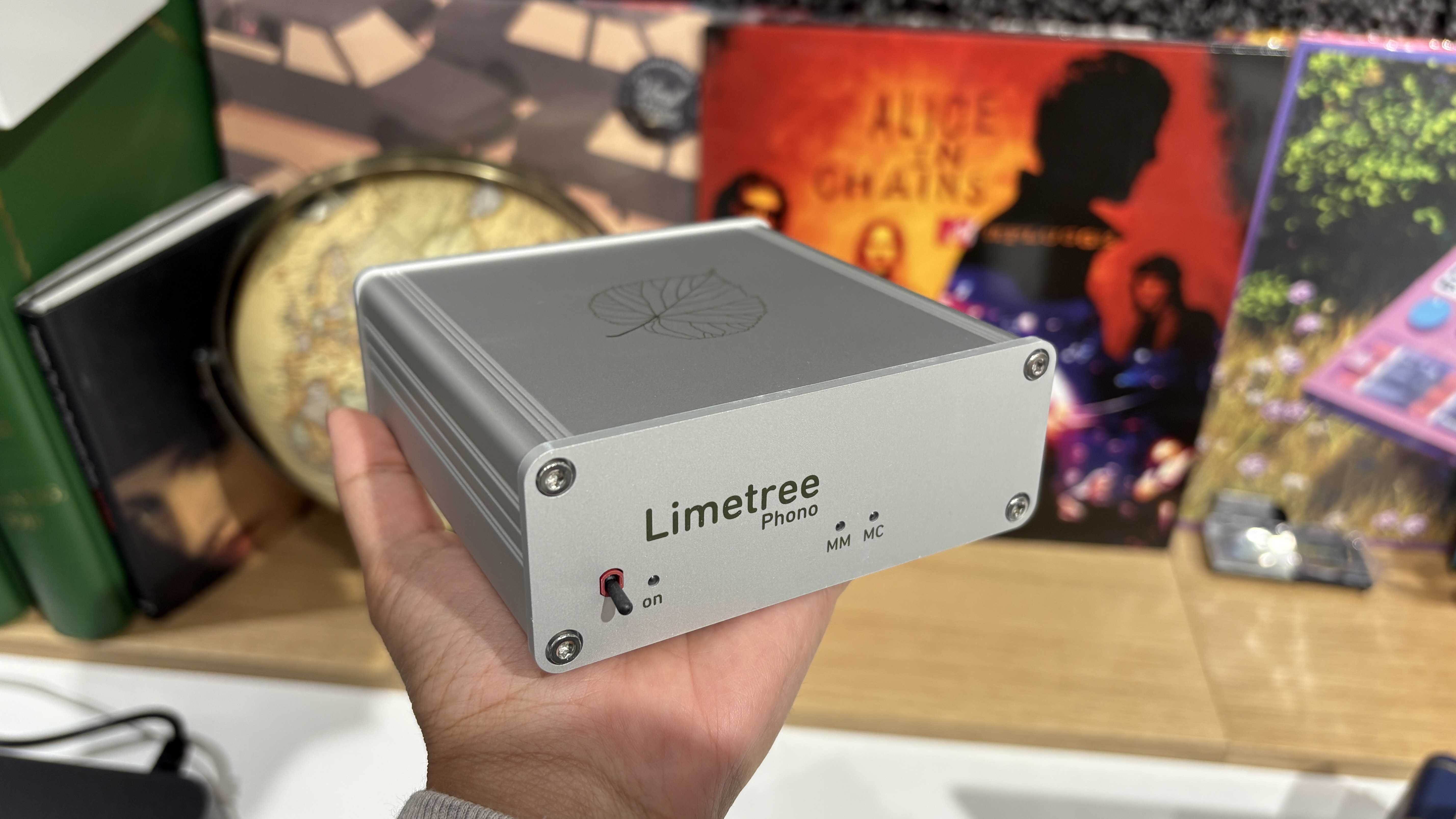 Lindemann Limetree Phono II phono stage held in hand