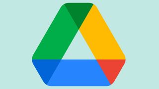 Google drive logo on a light blue background