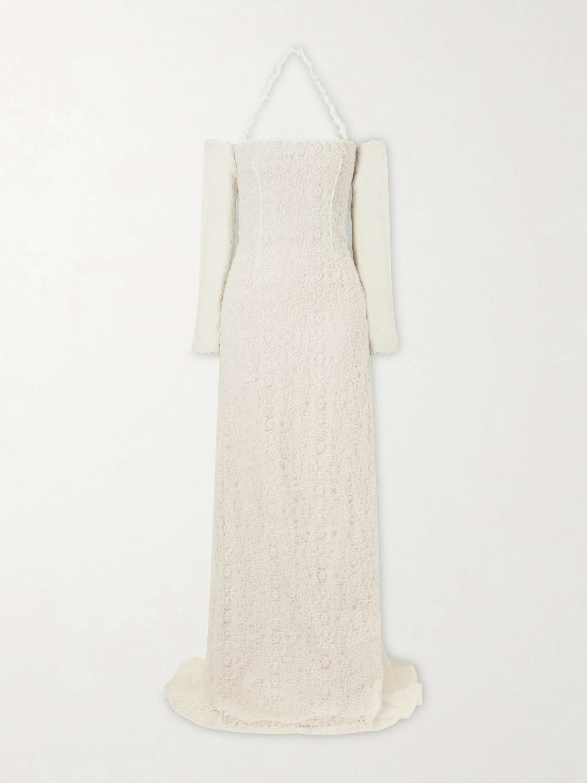 Evie Embroidered Tulle and Organza Gown