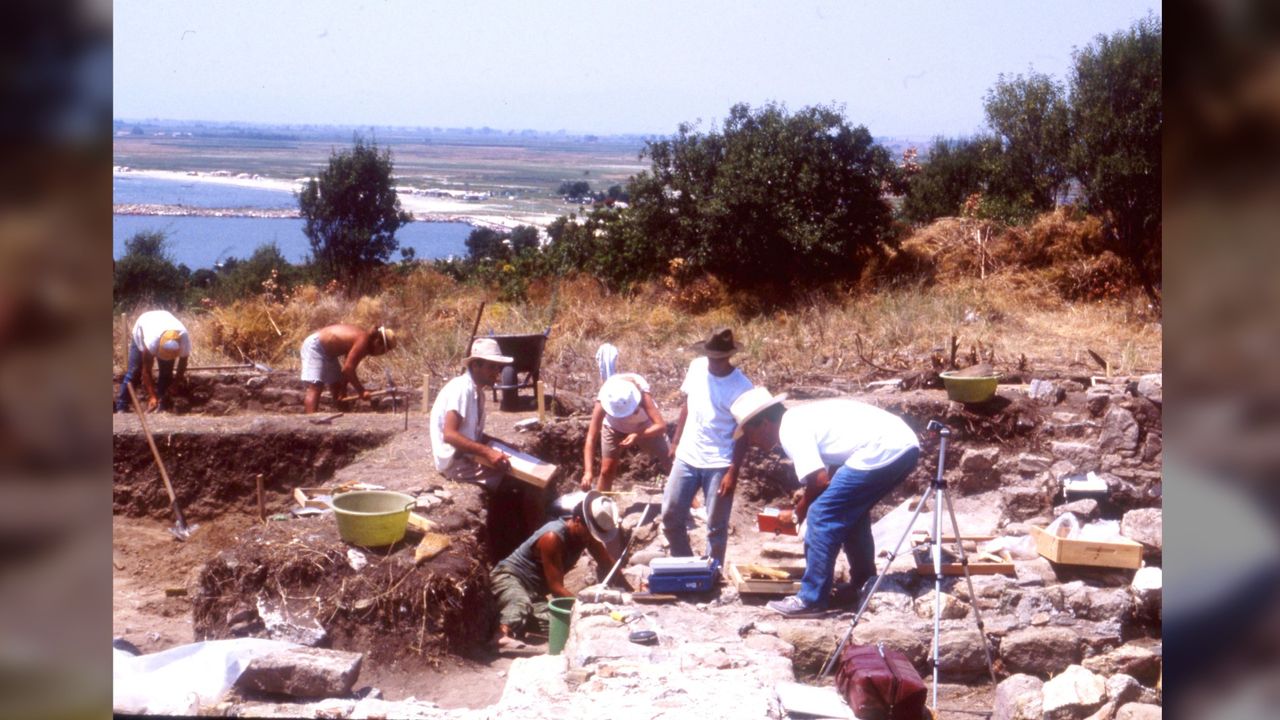 Archaeologists excavated the cemetery at Polystylon fort in 1991.