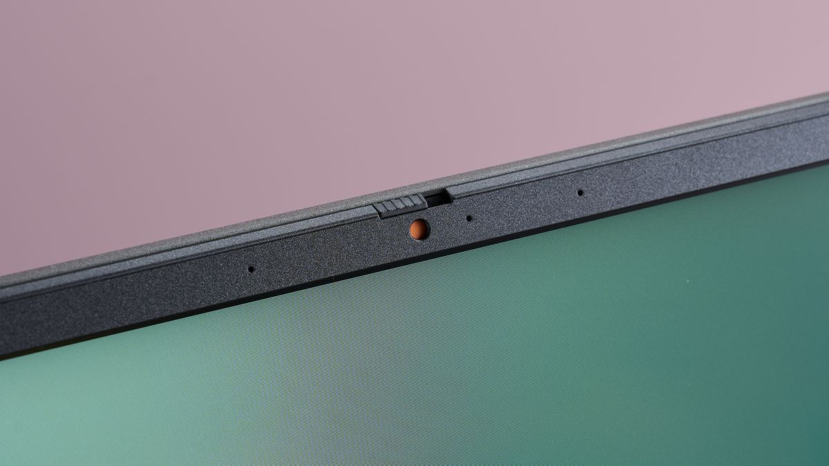 Close-up of webcam on Asus Chromebook CM14