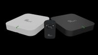 The Ampetronic | Listen Technologies Auri system in black and white. 