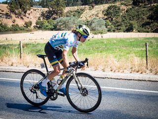 Sarah Gigante stretching out a powerful lead on stage 2 of the Santos Festival of Cycling