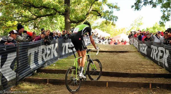 Ryan Trebon (Cannondale p/b Cyclocrossworld) riding the stairs