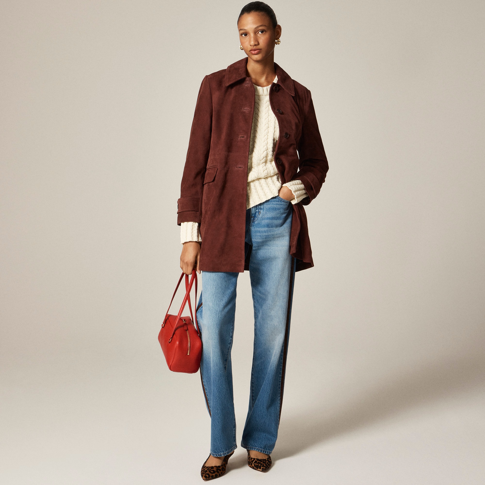 Collection Day Topcoat in Suede