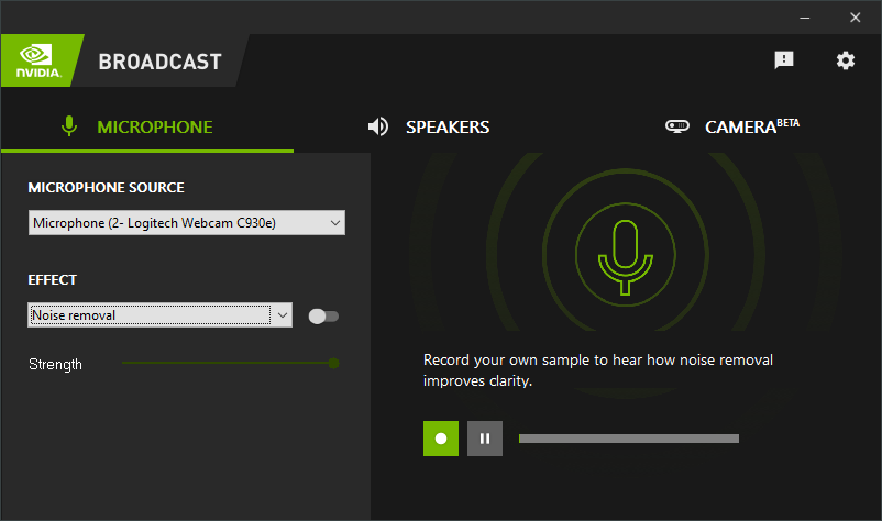 could not start mic pipeline nvidia broadcast