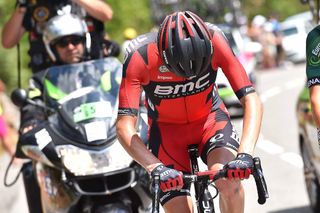 Tejay van Garderen struggles during stage 17.