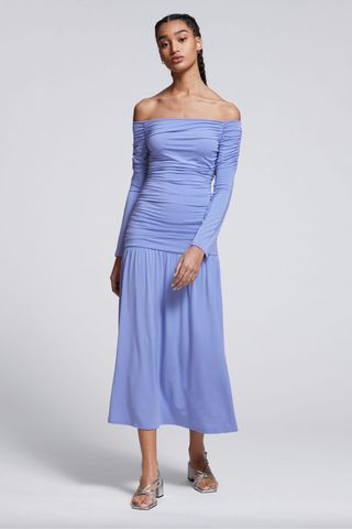 & Other Stories Off-Shoulder Ruched Maxi Dress