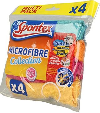 Spontex Microfibre Cloth 4pk