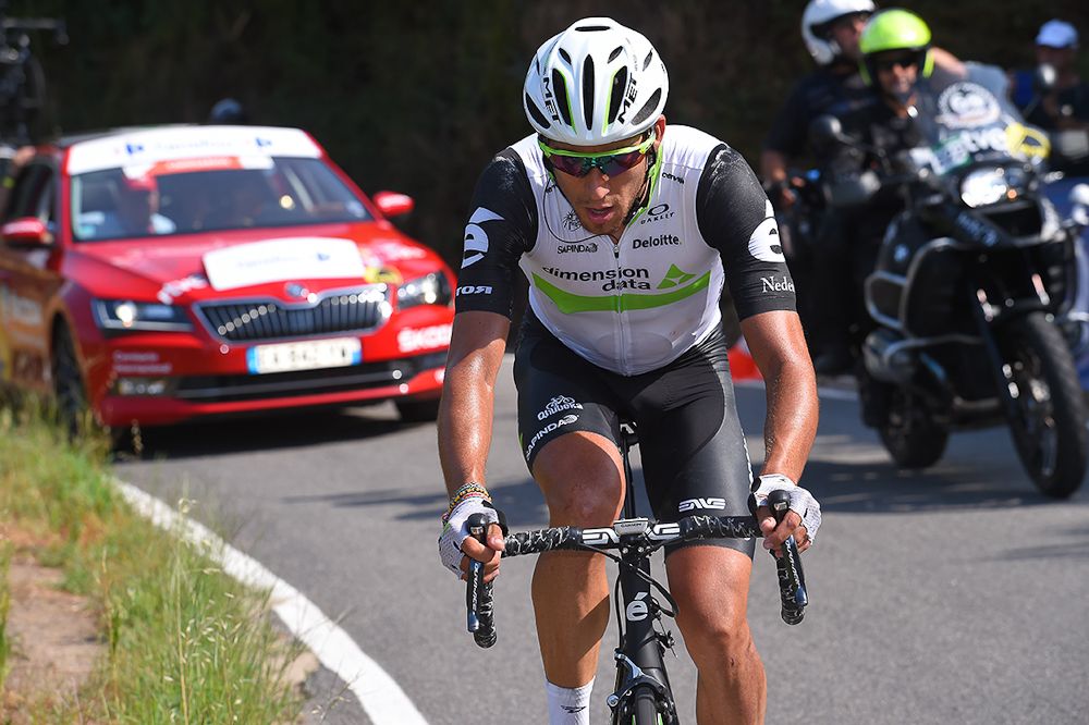 Omar Fraile on the attack during stage 6 at the Vuelta