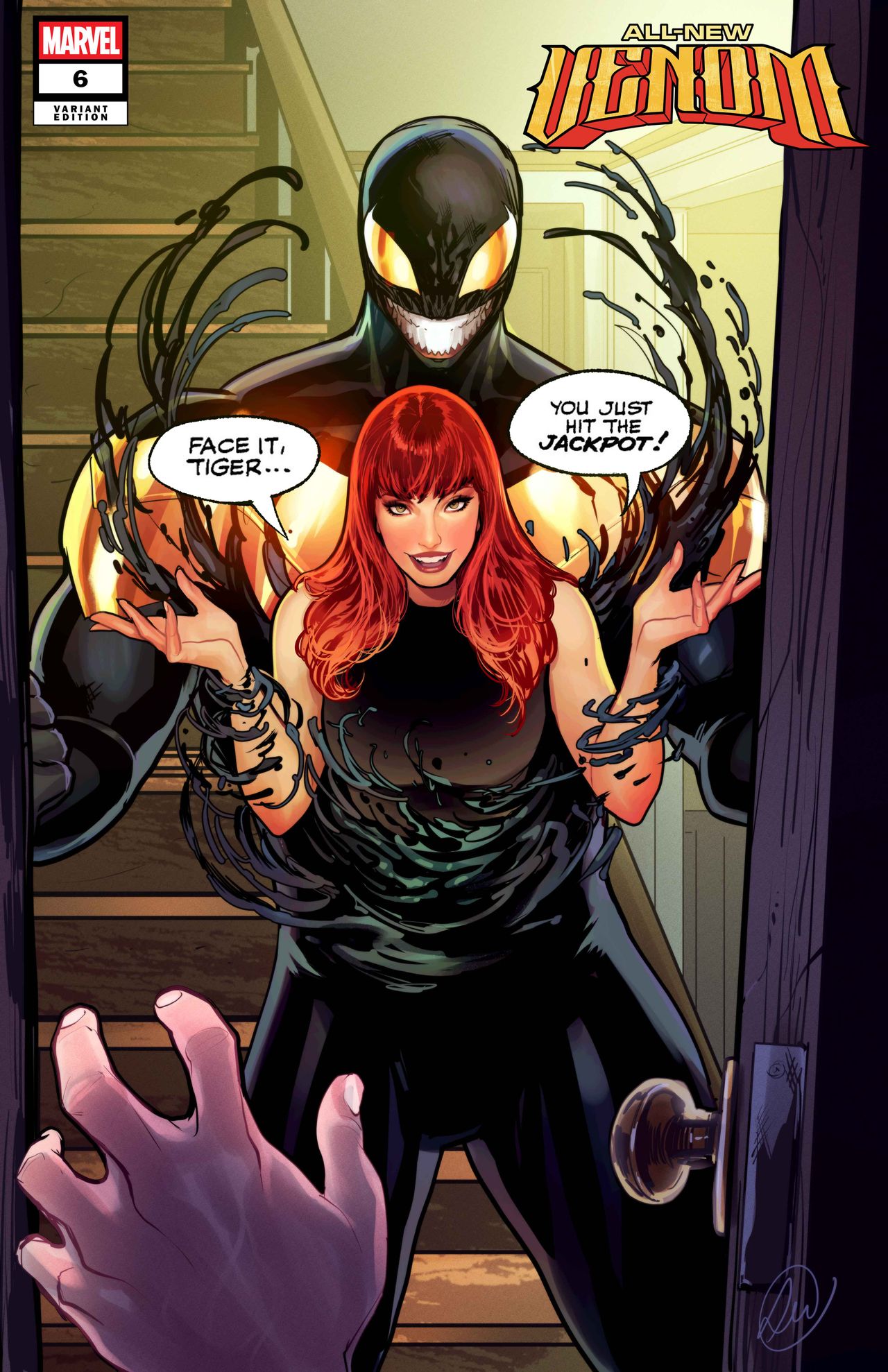 Marvel Comics All-New Venom covers featuring Mary Jane Watson as the all-new Venom