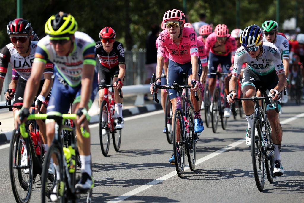 ALTO DE LA MONTAA DE CULLERA SPAIN AUGUST 19 Hugh Carthy of United Kingdom and Team EF Education Nippo during the 76th Tour of Spain 2021 Stage 6 a 1583km stage from Requena to Alto de la Montaa de Cullera 184m lavuelta LaVuelta21 on August 19 2021 in Alto de la Montaa de Cullera Spain Photo by Gonzalo Arroyo MorenoGetty Images