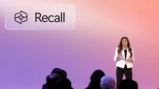 Windows Recall feature being unveiled at Microsoft Build 2024 by Microsoft's Carolina Hernandez