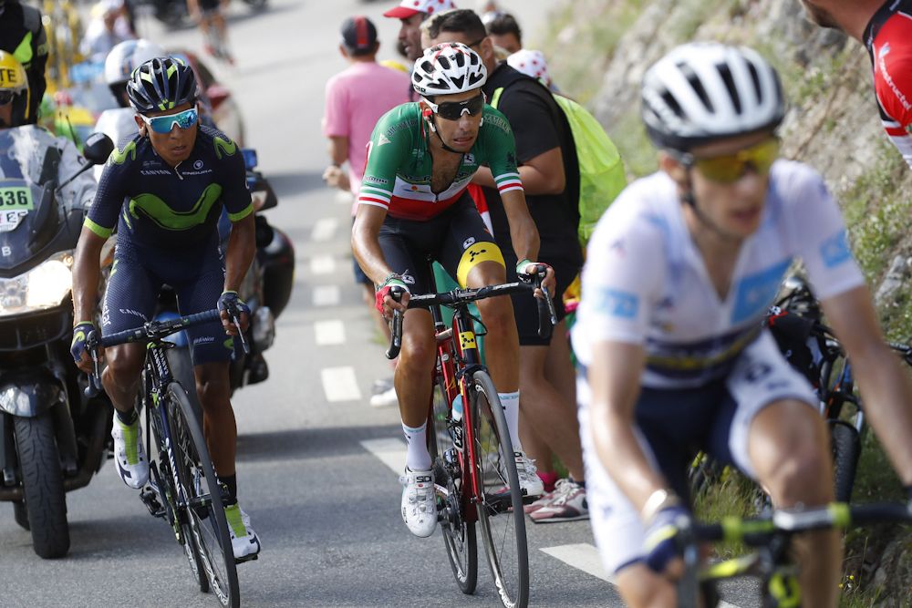 Fabio Aru and Nairo Quintana climb the Izoard during stage 18 at the Tour de France