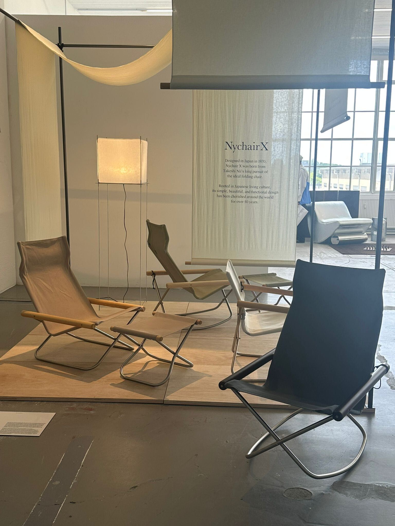 Nychair X is a Japanese folding chair designed by Takeshi Nii in 1970. Nii devoted his life to the pursuit of perfecting the folding chair and, after a brief slump in one, we feel quite strongly that he succeeded.