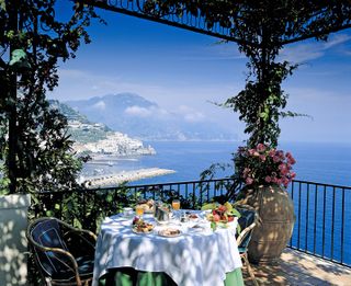 terrace overlooking the sea