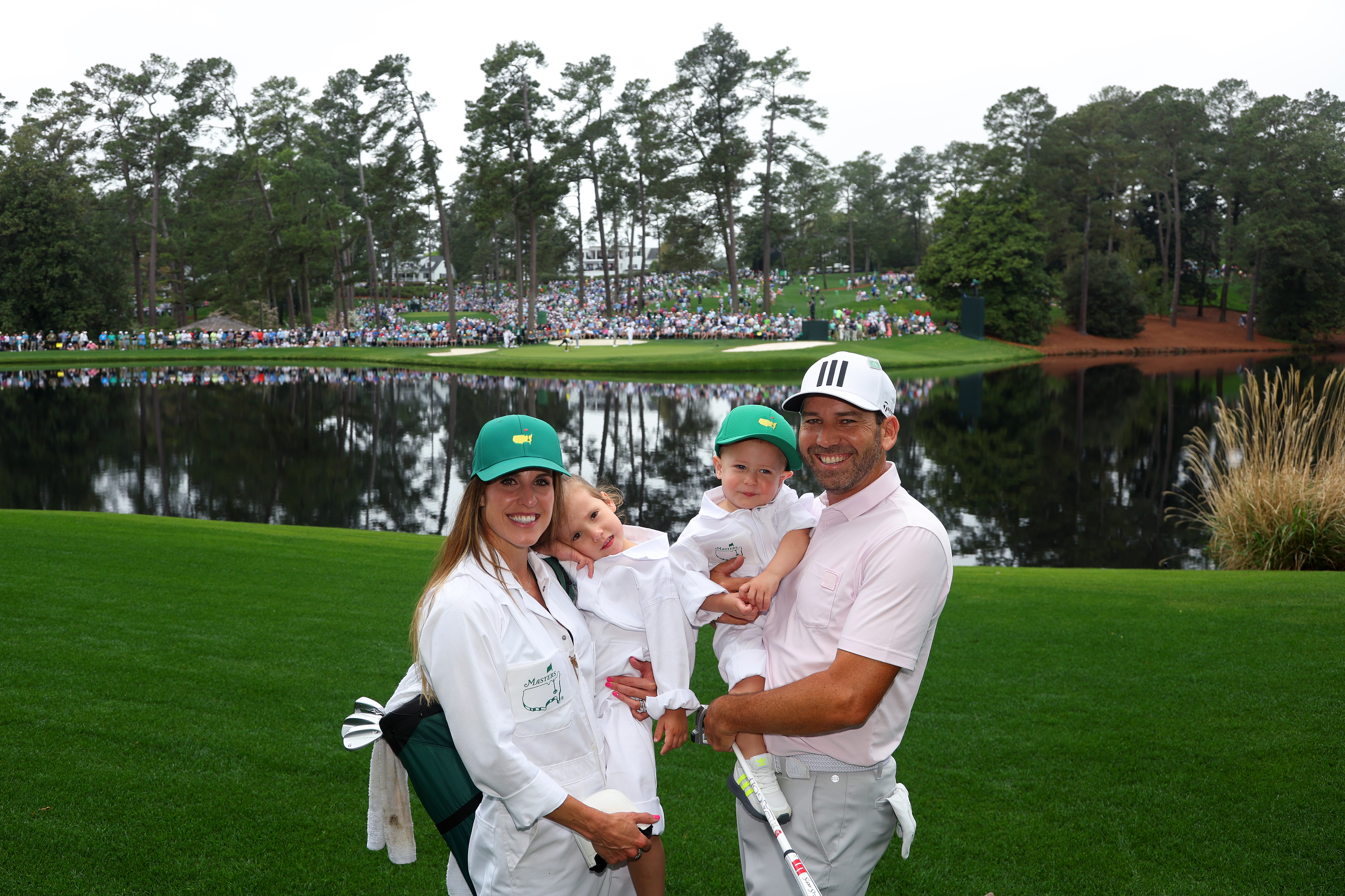Garcia and family at the Masters Par 3 event