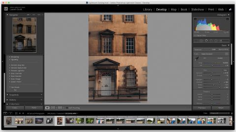 Image shows the Adobe Lightroom interface