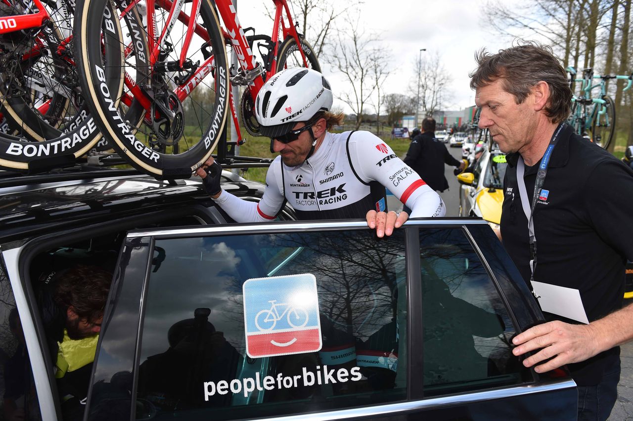 Fabian Cancellara (Trek) crashed out of E3 Harelbeke