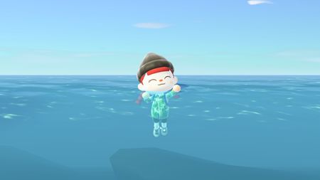 Swimming in Animal Crossing: New Horizons