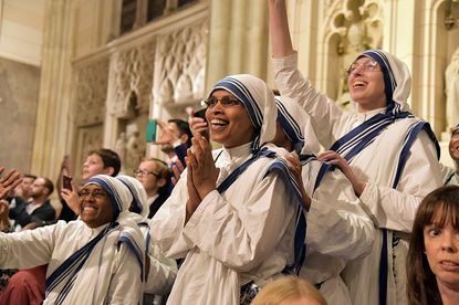 Nuns at St. Patrick's Cathedral.