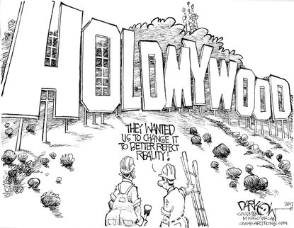 Political cartoon U.S. Louis C.K. sexual assault Hollywood