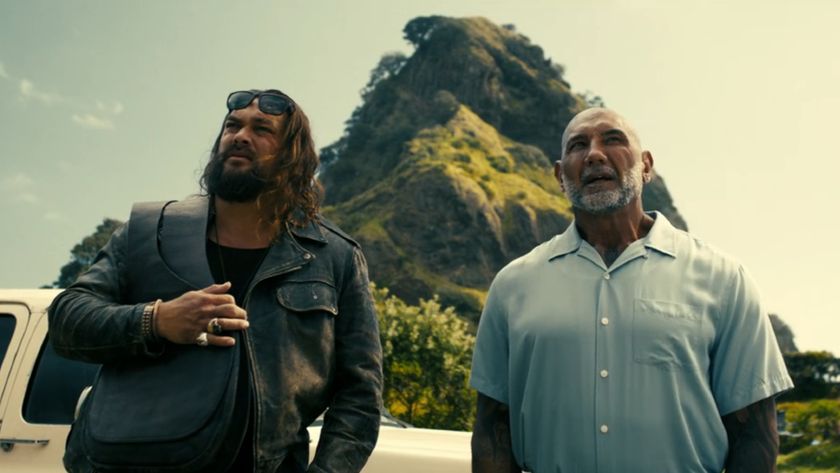 Jason Momoa and Dave Bautista in The Wrecking Crew