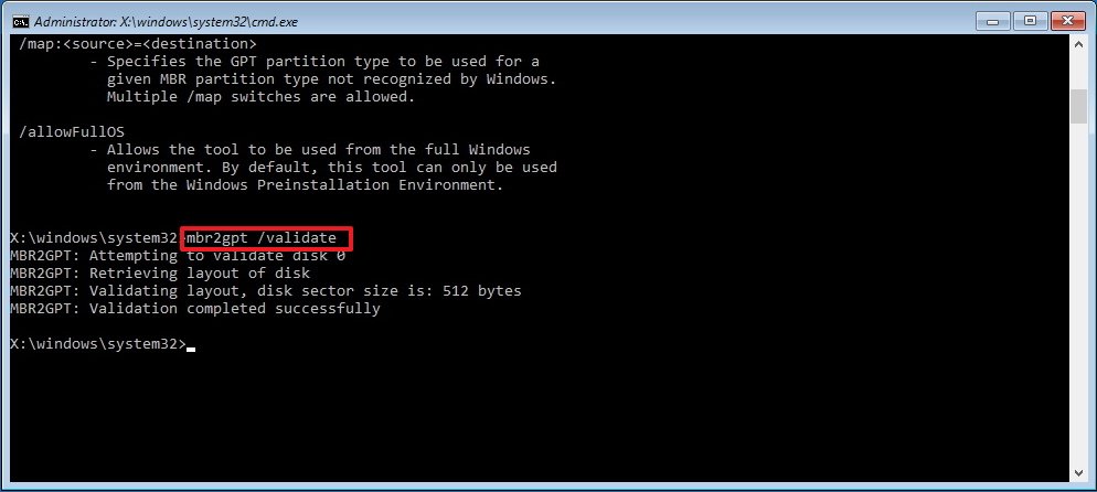 mbr2gpt validate