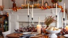 Thanksgiving table with decor