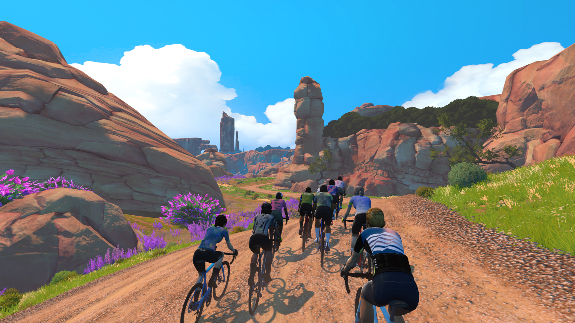 Zwift's Gravel Mountain graphics
