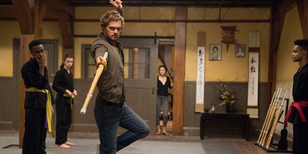 Finn Jones as Danny Rand training in Iron Fist