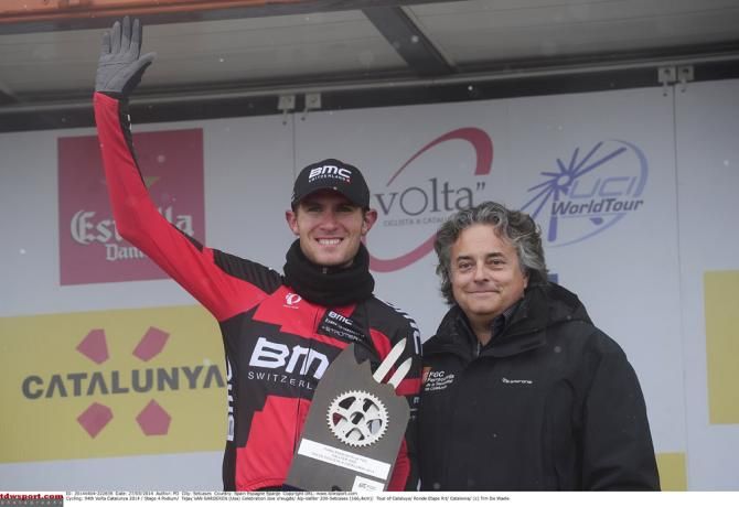 Catalunya stage 4 winner Tejay van Garderen (BMC) on the podium