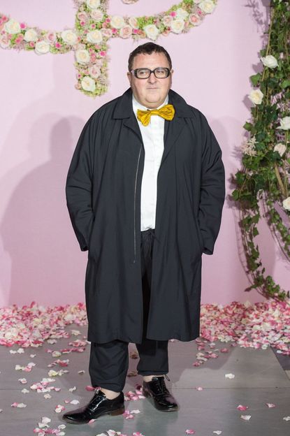 Alber Elbaz with velvet bow tie 