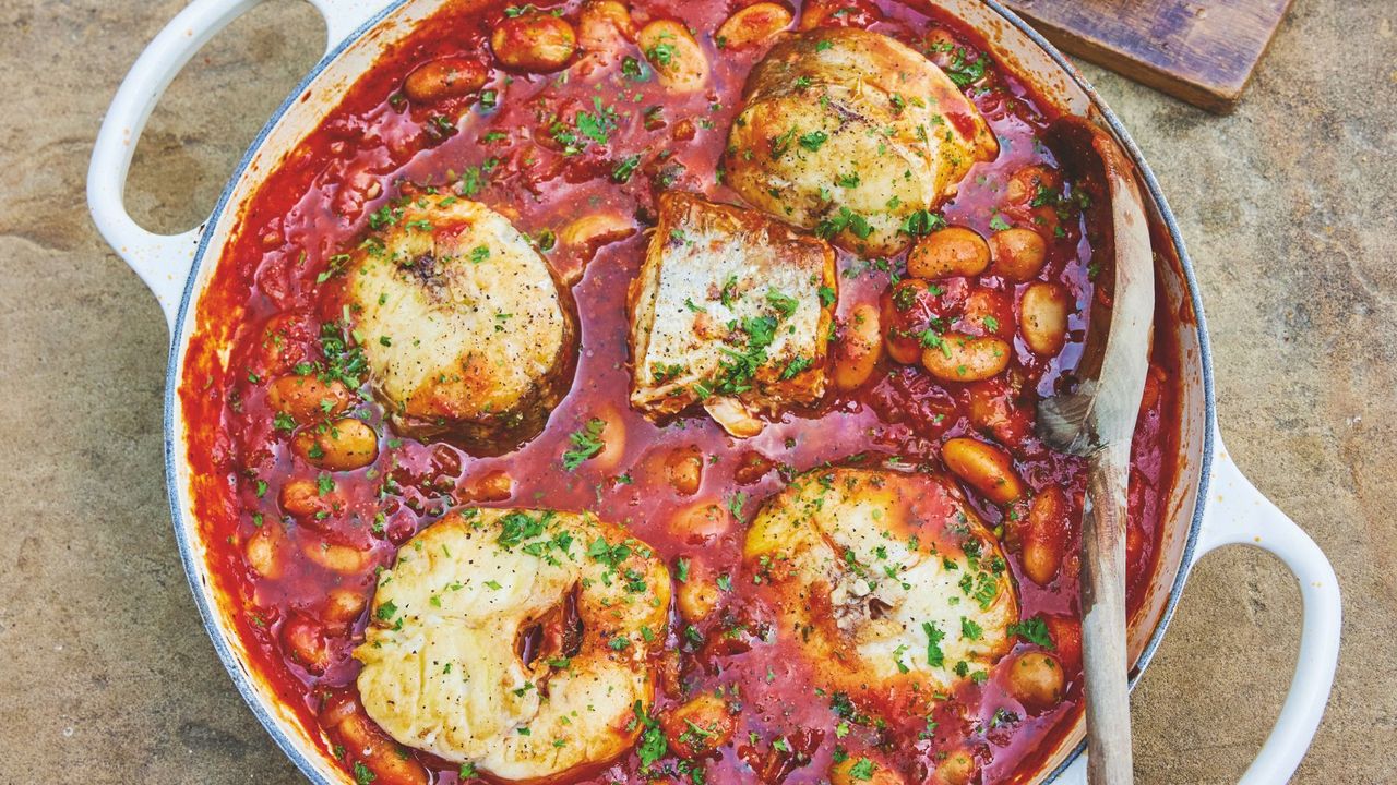 smoked butter beans with hake