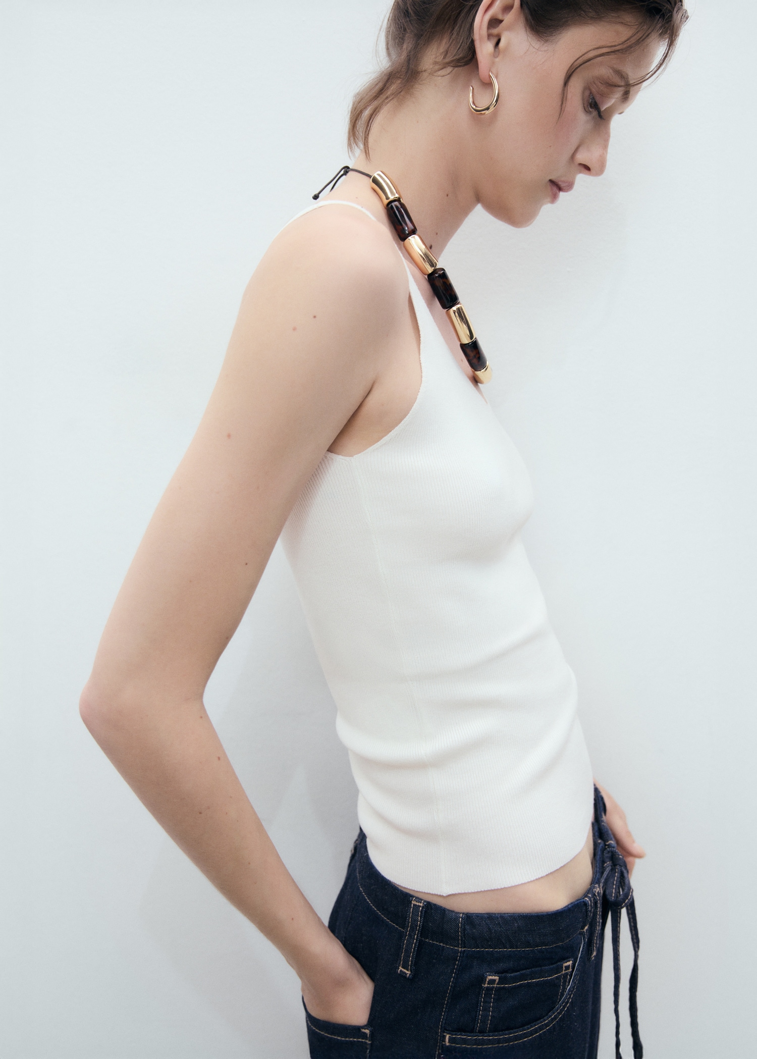V-Neck Knitted Top - Women | Mango United Kingdom