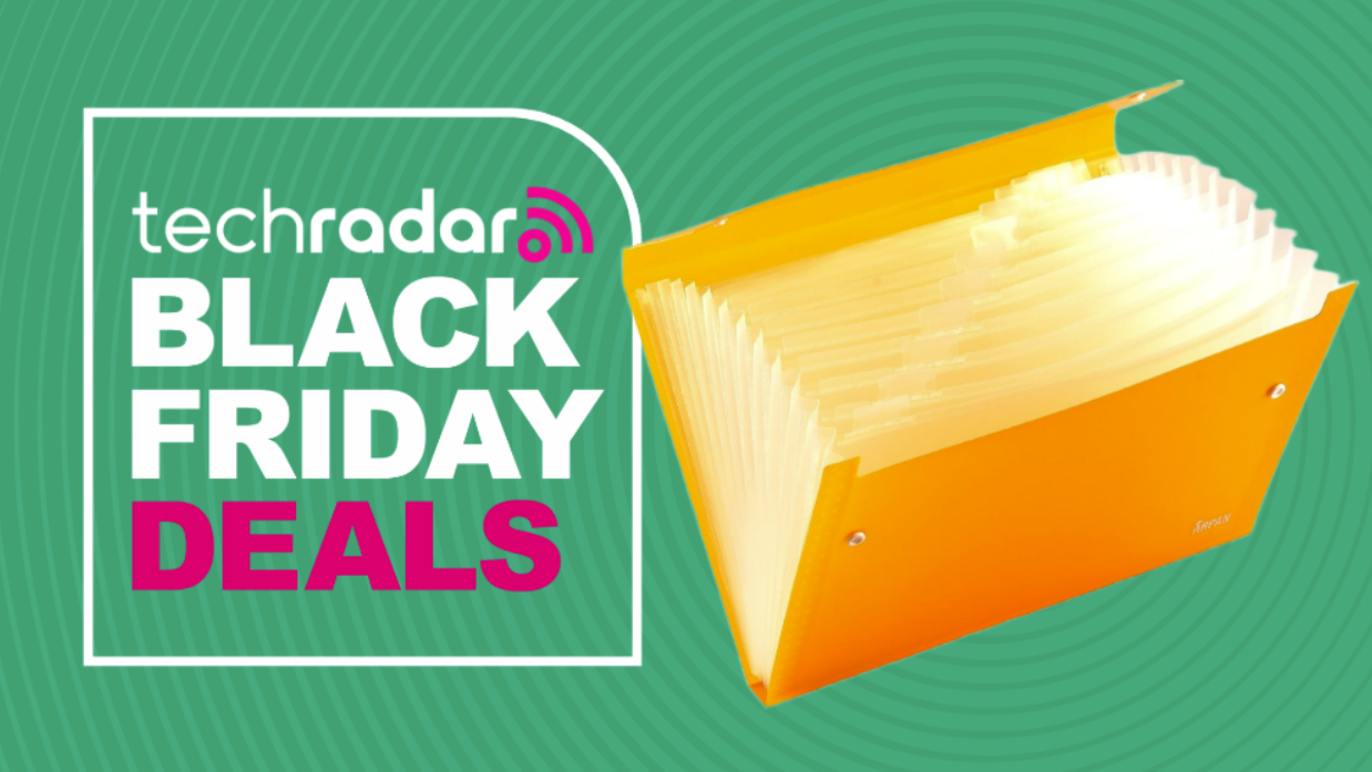 An Arpan file folder on a green background next to a TechRadar badge reading 'Black Friday deals'