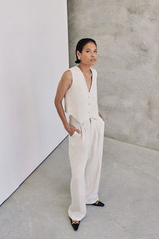 Norah Natural Linen Pant