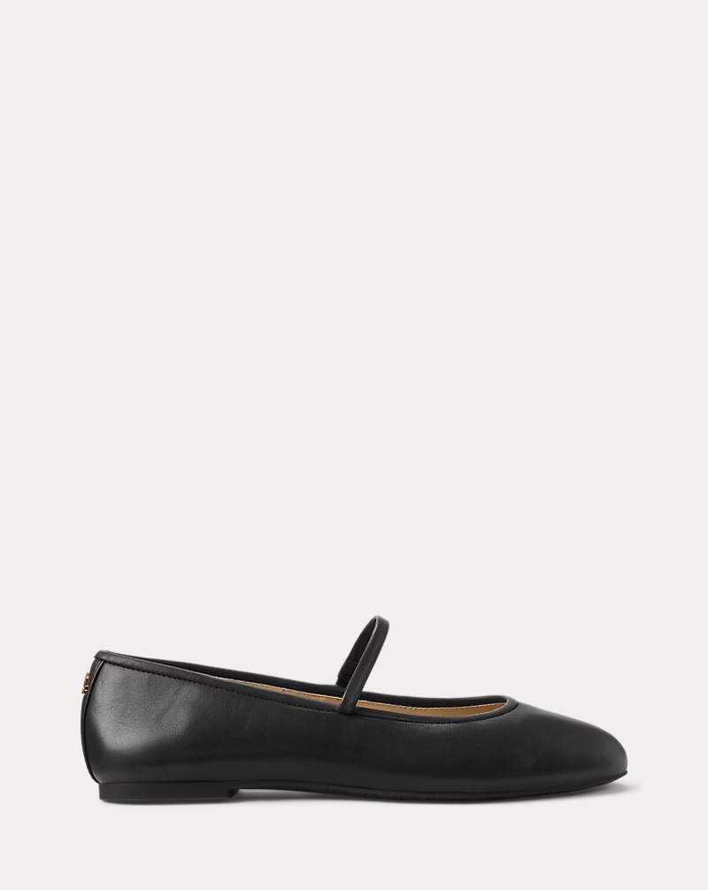 ralph lauren, Jayna Nappa Leather Mary Jane Flat