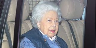 Queen Elizabeth in a car