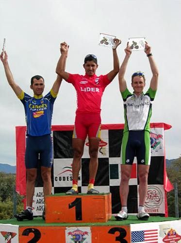 Anthony Colby on the podium