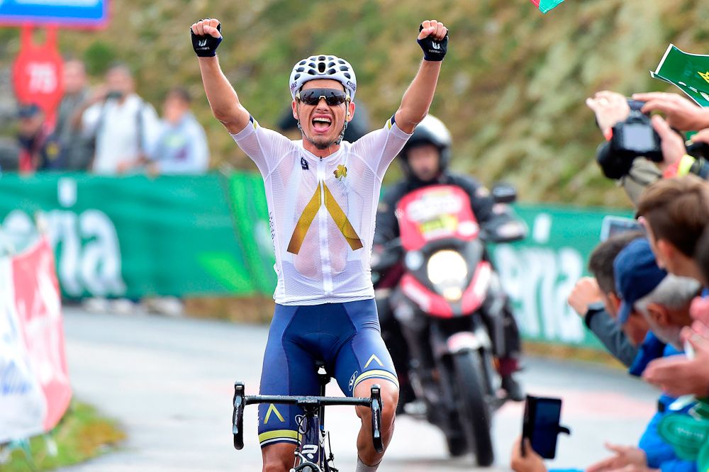 Stefan Denifl (Aqua Blue Sport) wins stage 17 at the Vuelta a Espana